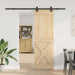 Skyvedør NARVIK Naturlig og svart 70 x 210 cm (213,5 cm)