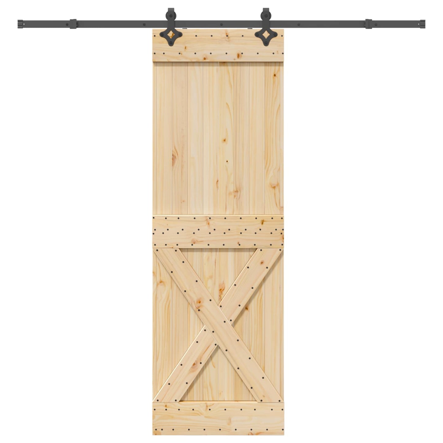 Skyvedør NARVIK Naturlig og svart 70 x 210 cm (213,5 cm)