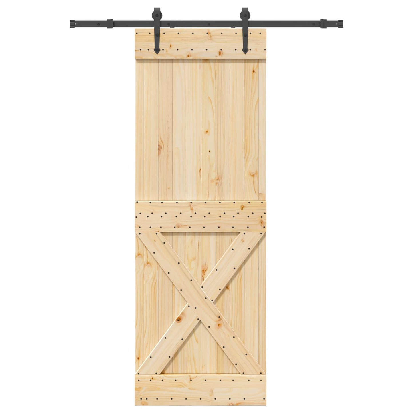 Skyvedør NARVIK Naturlig og svart 80 x 210 cm (152,5 cm)