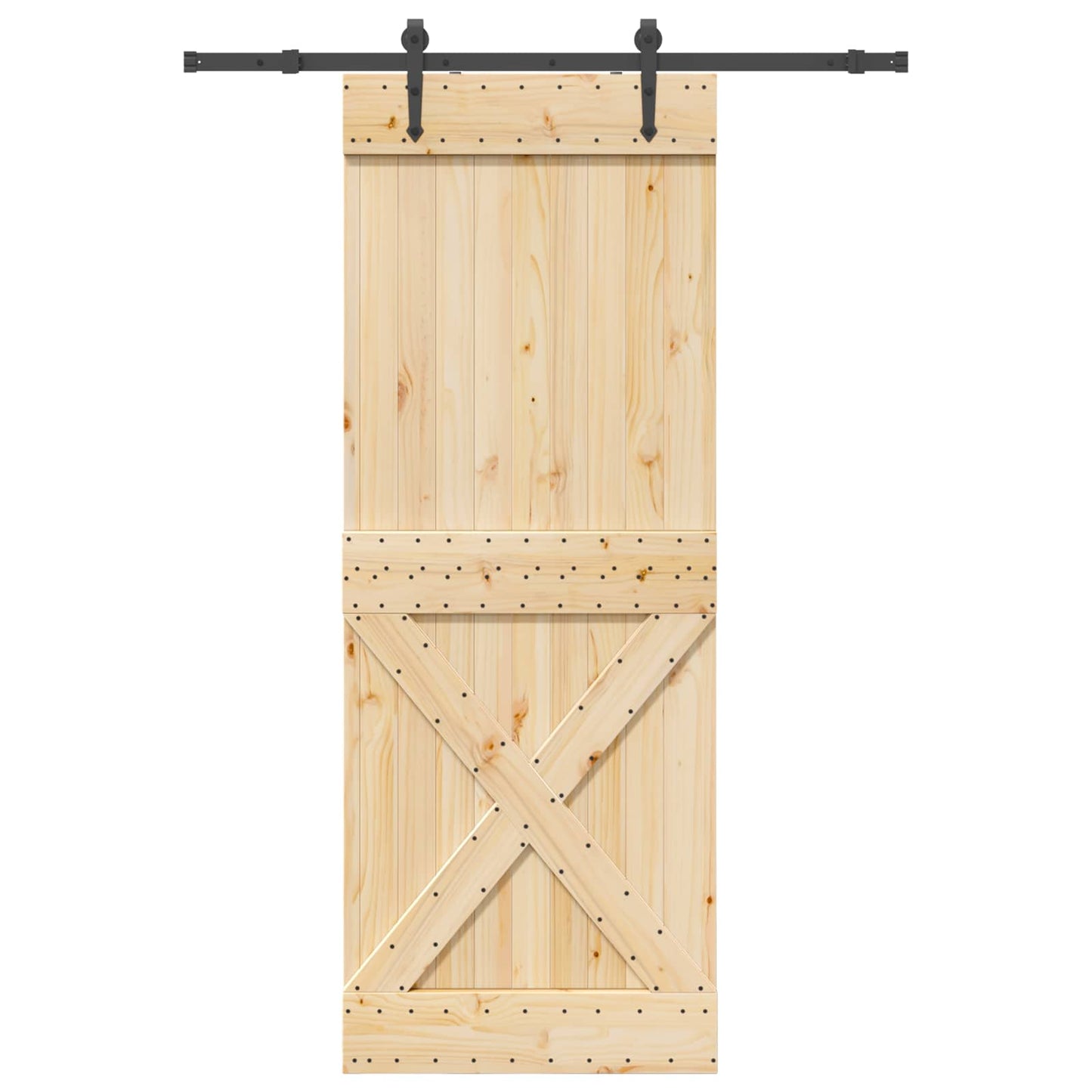 Skyvedør NARVIK Naturlig og svart 85 x 210 cm (152,5 cm)