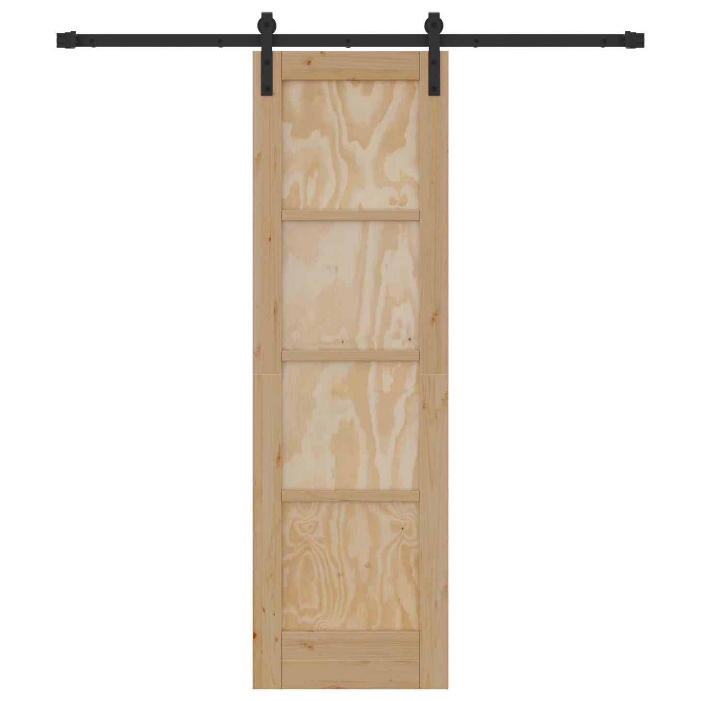 Skyvedør Naturlig og svart 61 x 198,5 cm Heltre furu