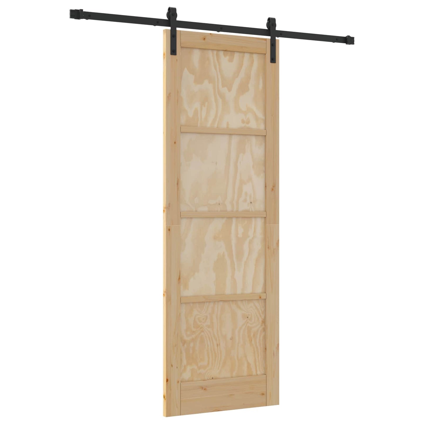 Skyvedør Naturlig og svart 73,5 x 211 cm Heltre furu
