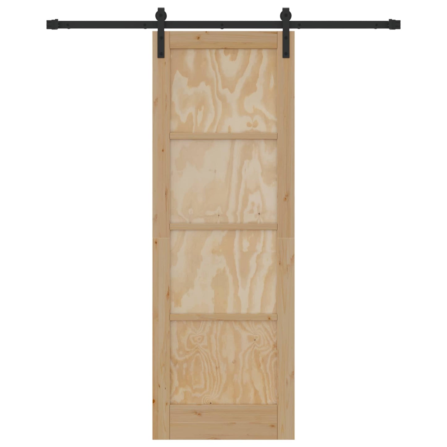 Skyvedør Naturlig og svart 73,5 x 211 cm Heltre furu
