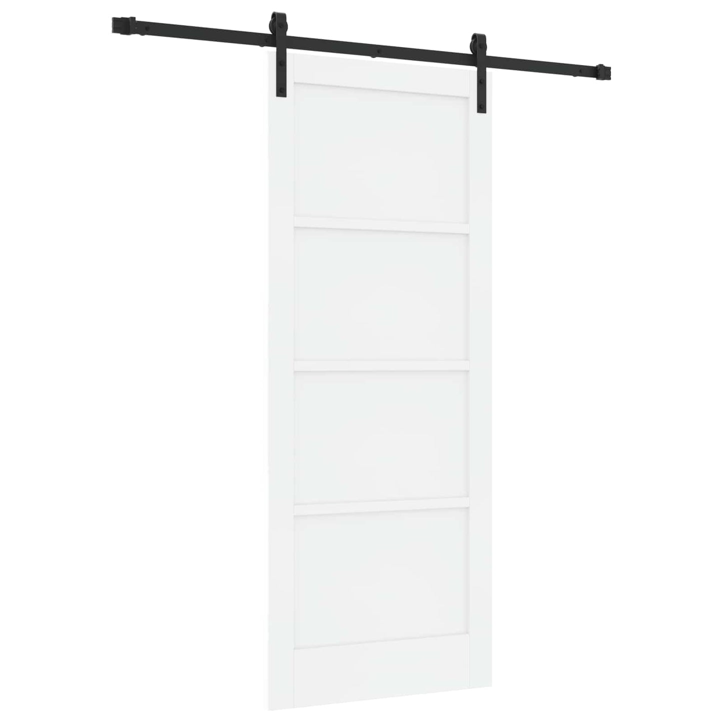 Skyvedør Hvit og svart 83 x 202 cm Heltre furu