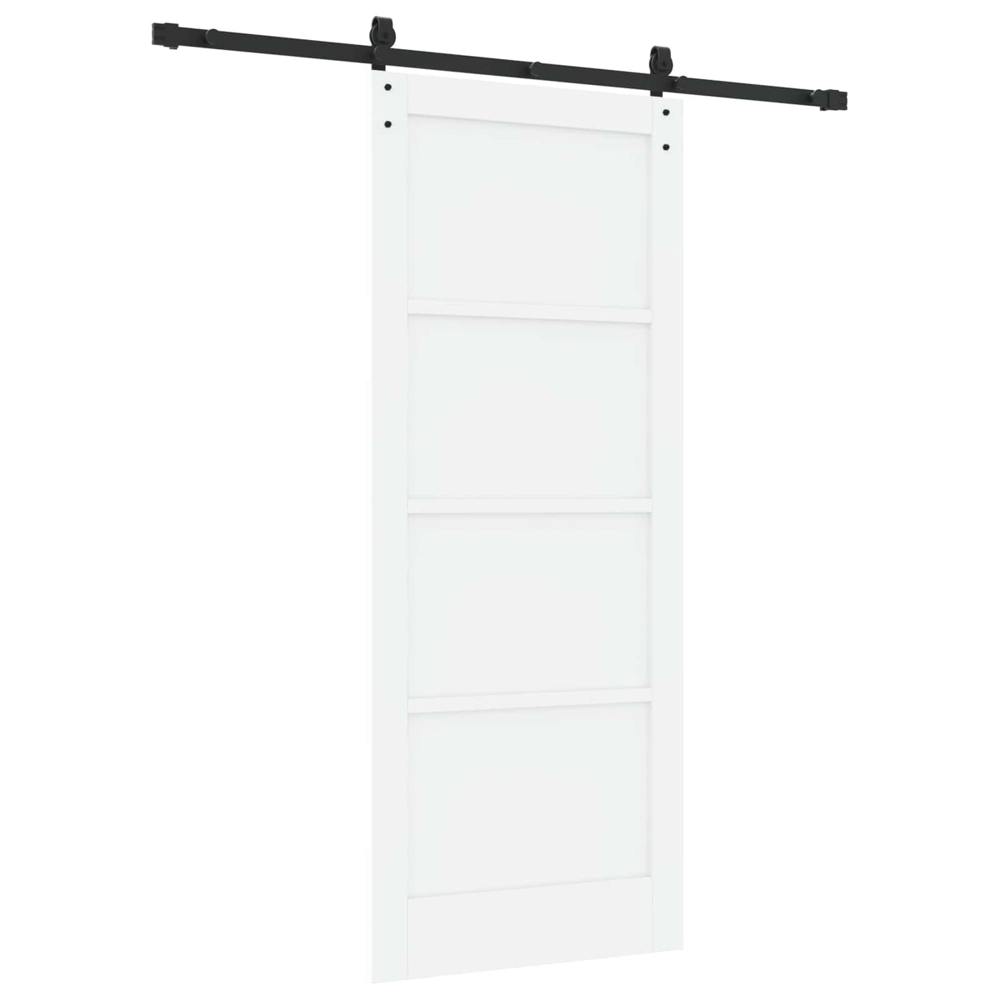 Skyvedør Hvit og svart 83 x 202 cm Heltre furu