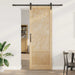 Skyvedør Naturlig og svart 83 x 232 cm Heltre furu