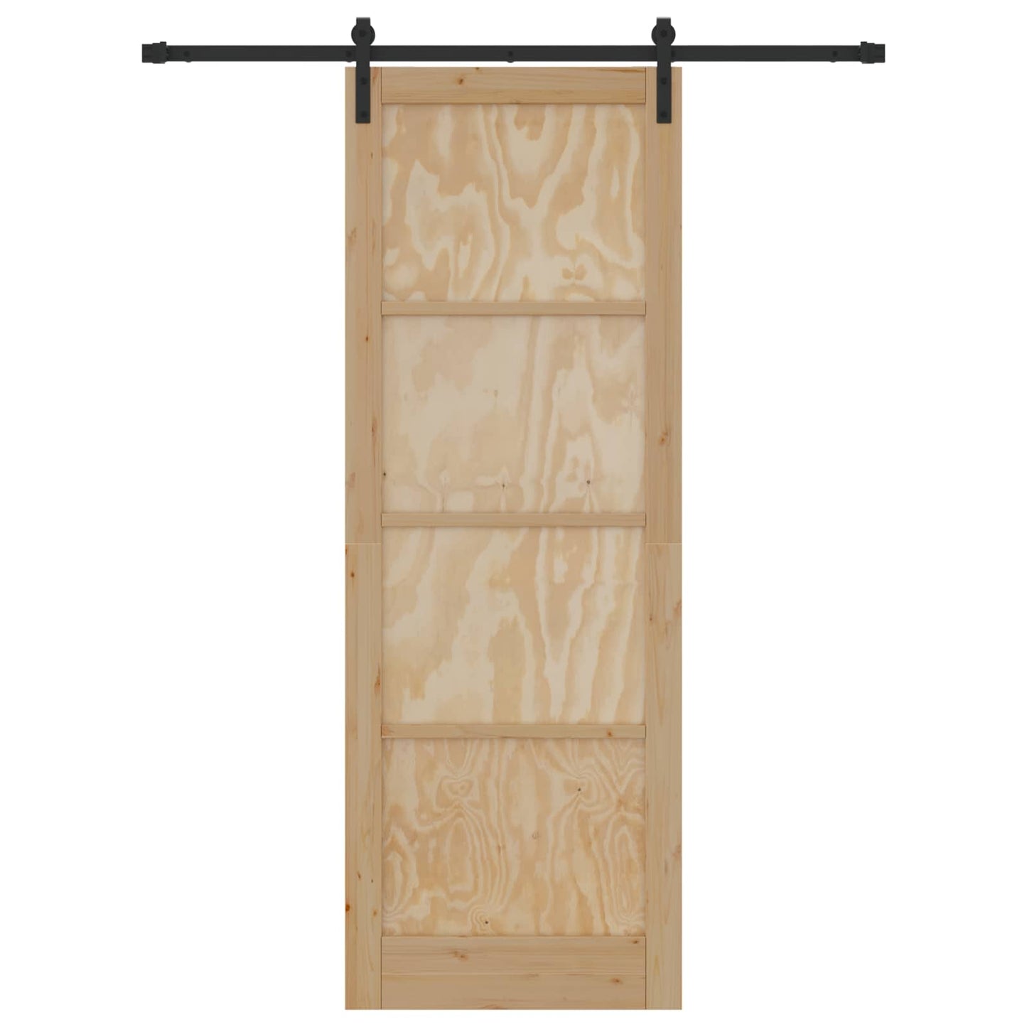Skyvedør Naturlig og svart 83 x 232 cm Heltre furu