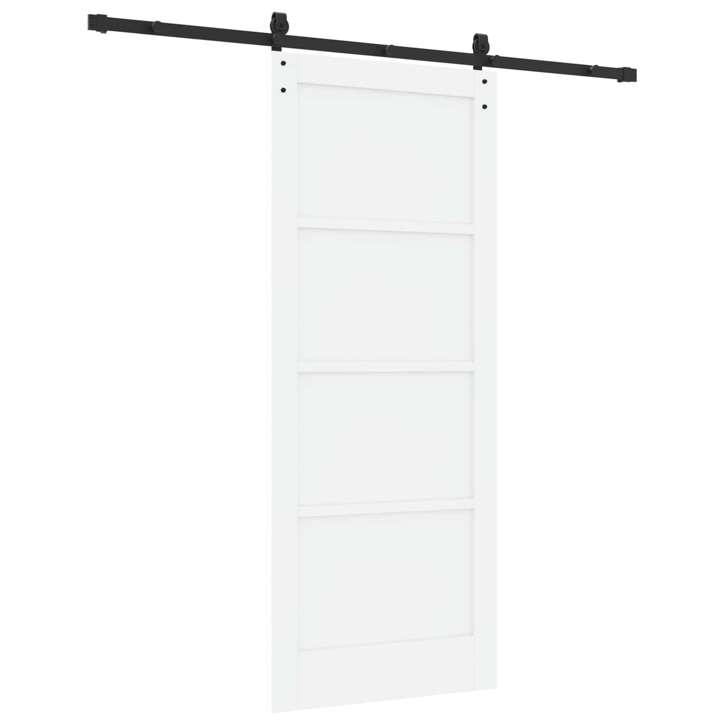 Skyvedør Hvit og svart 83 x 202 cm Heltre furu