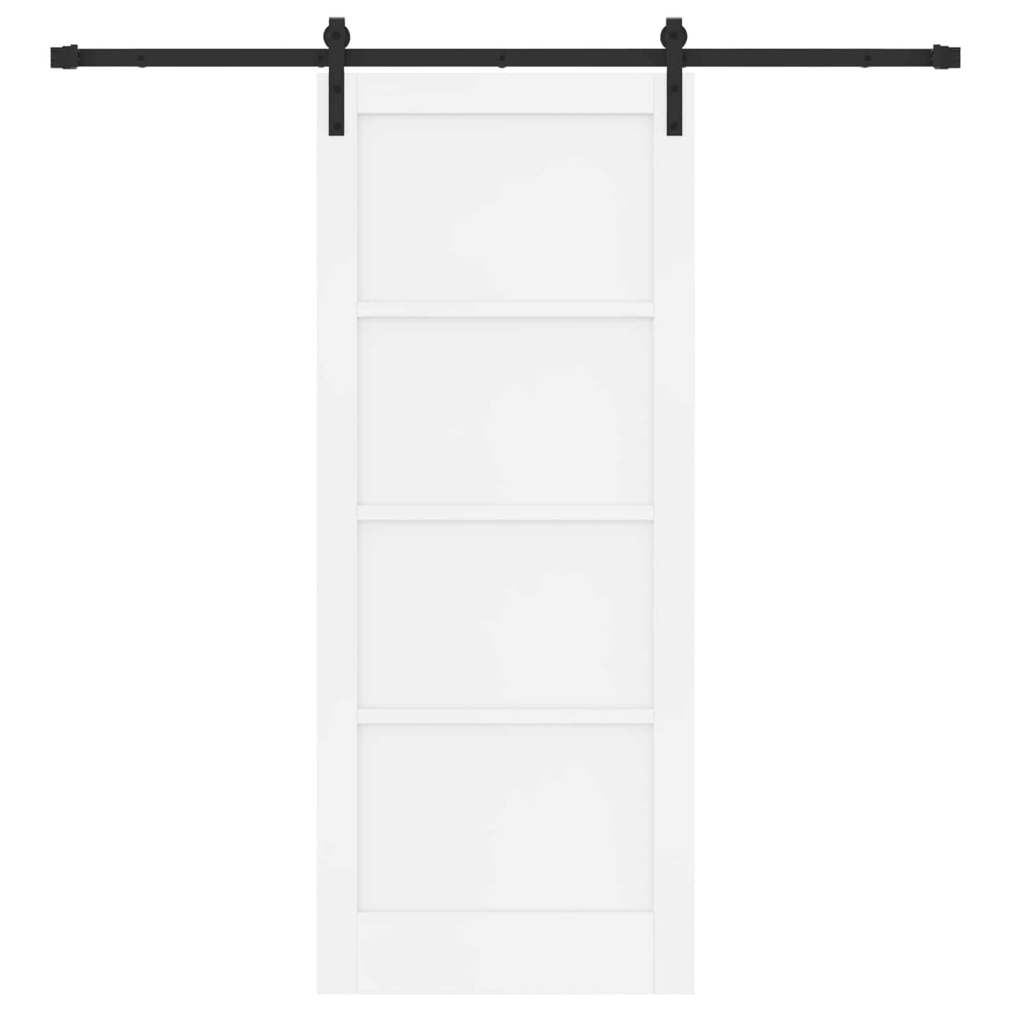 Skyvedør Hvit og svart 83 x 202 cm Heltre furu