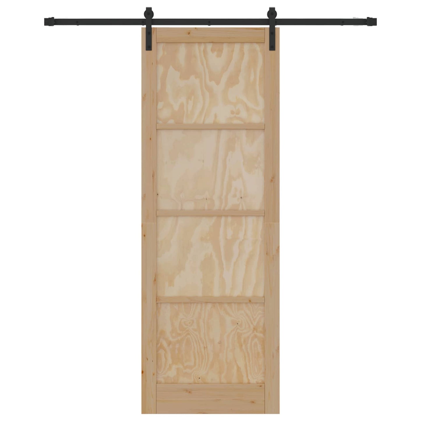 Skyvedør Naturlig og svart 83 x 232 cm Heltre furu