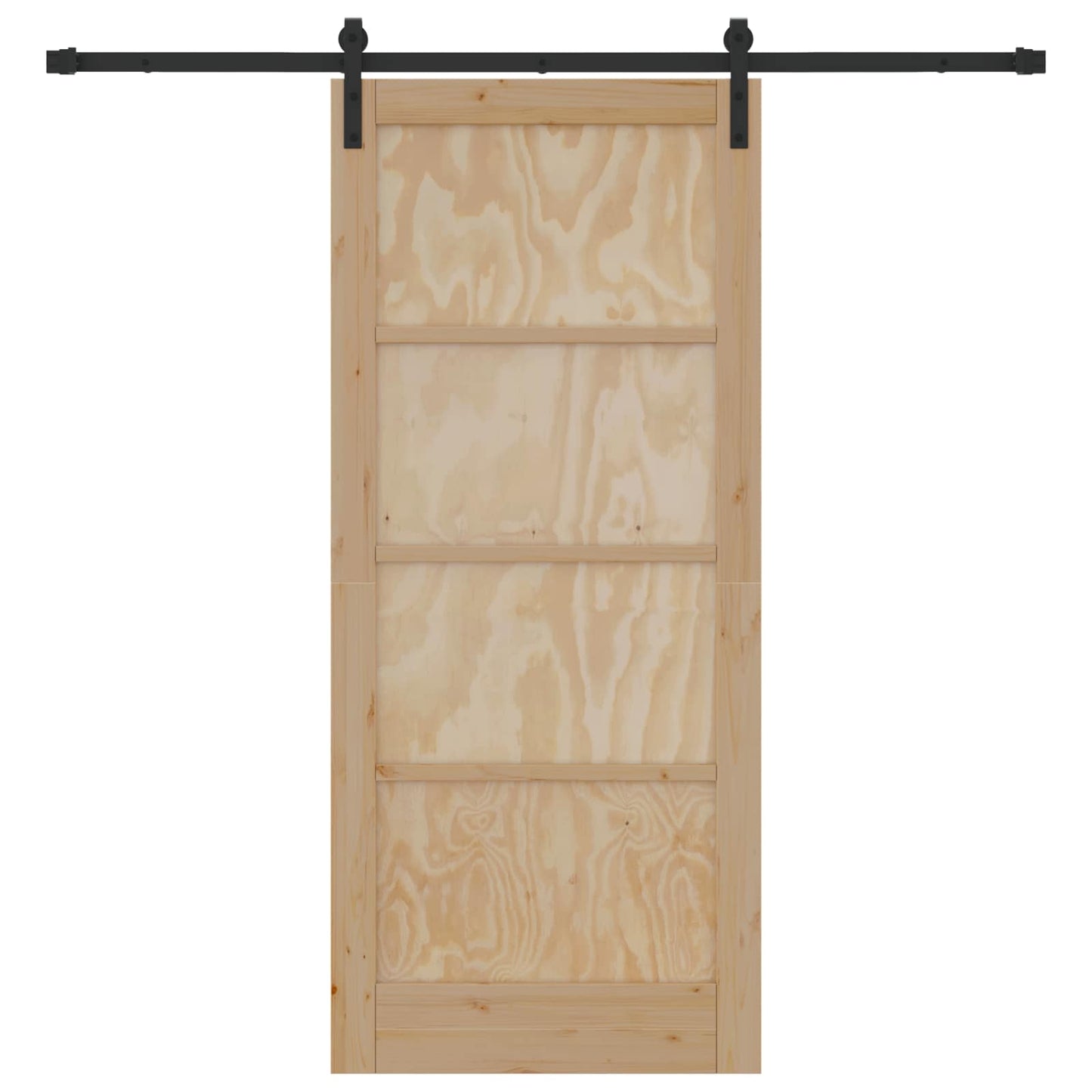 Skyvedør Naturlig og svart 86 x 198,5 cm Heltre furu