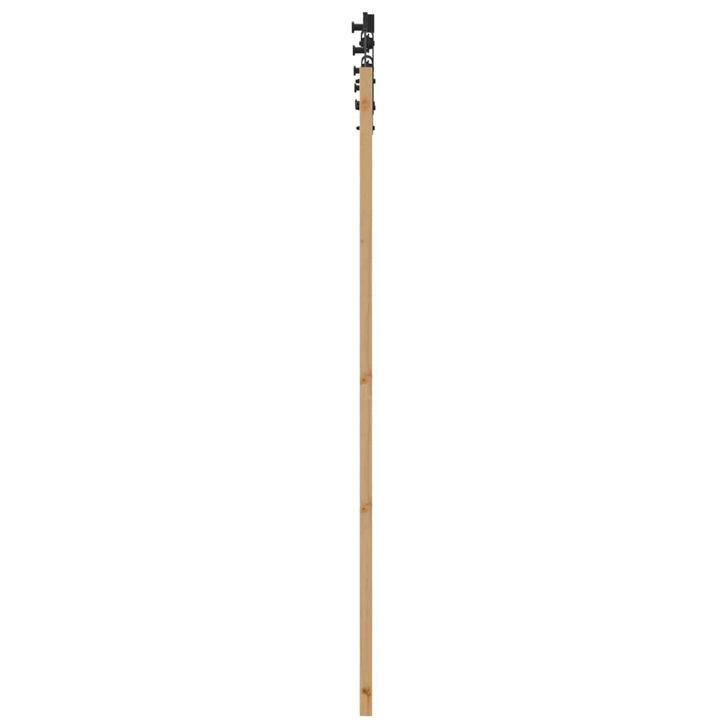 Skyvedør Naturlig og svart 86 x 198,5 cm Heltre furu