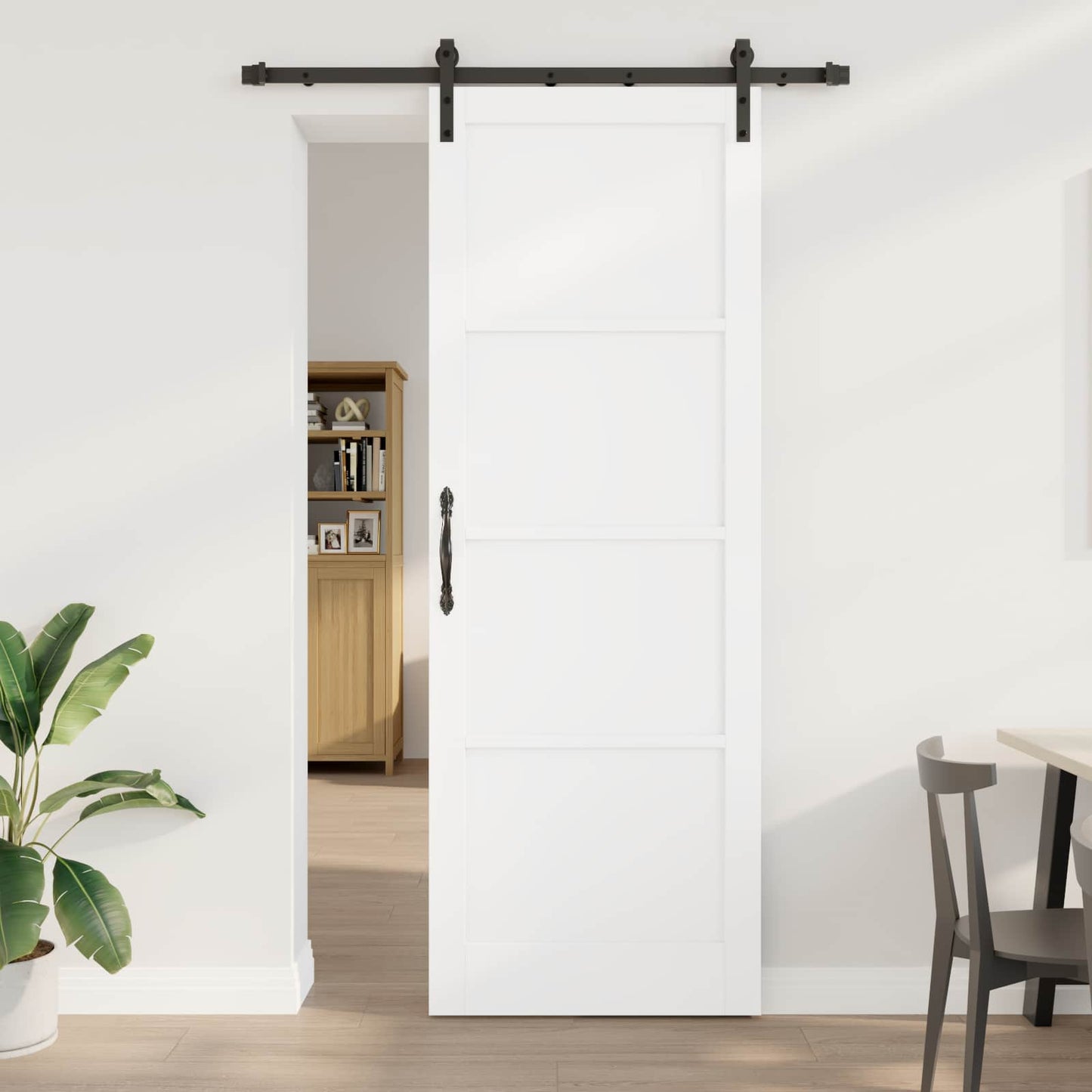 Skyvedør Hvit 83 x 232 cm Heltre furu