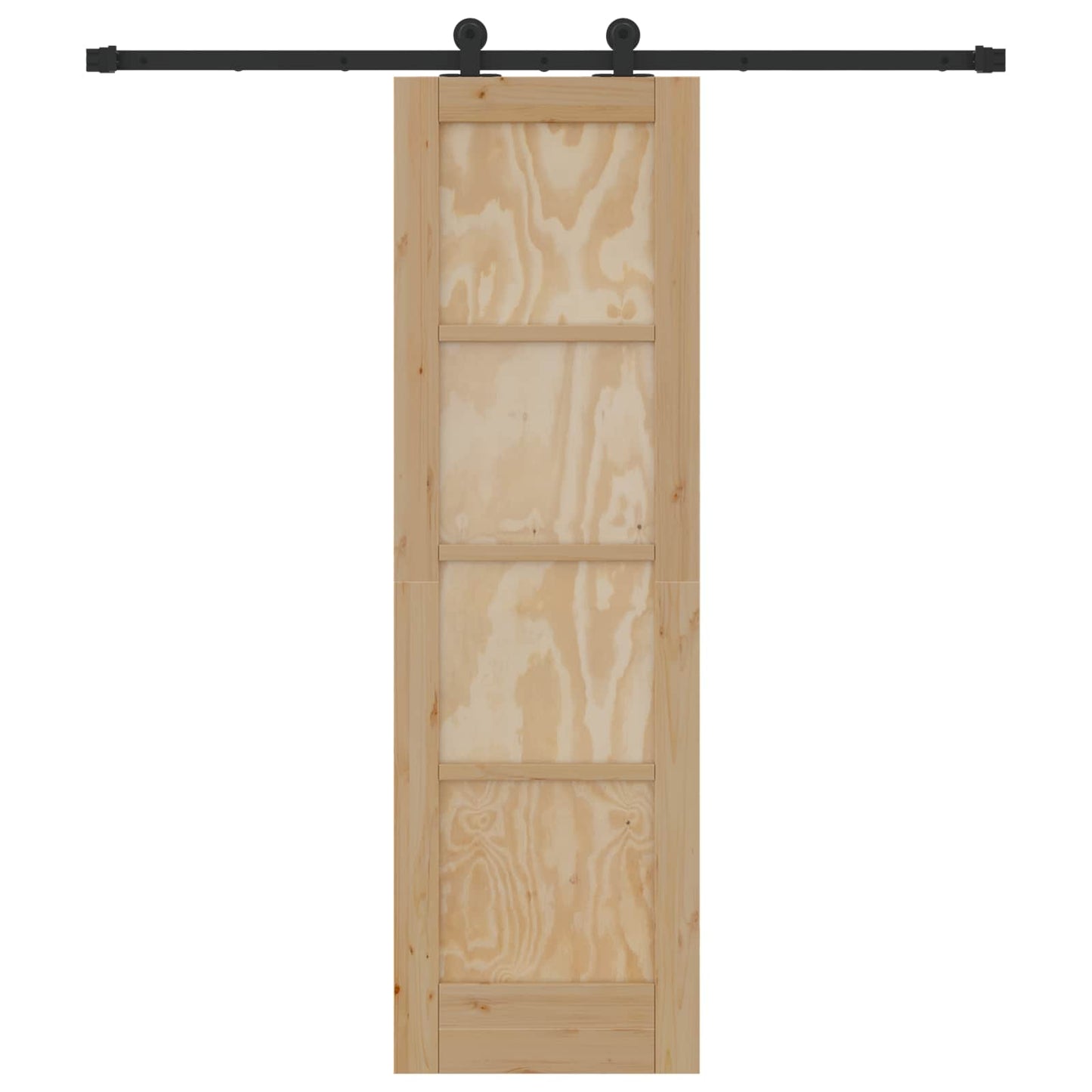 Skyvedør Naturlig og svart 61 x 198,5 cm Heltre furu