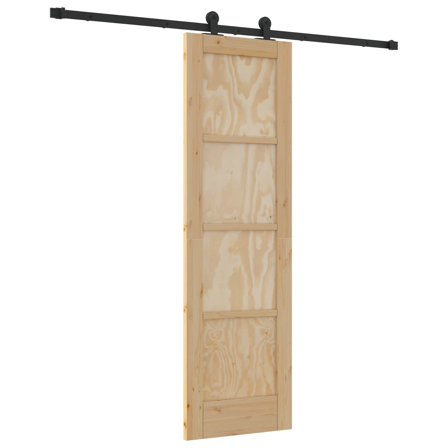 Skyvedør Naturlig og svart 61 x 198,5 cm Heltre furu