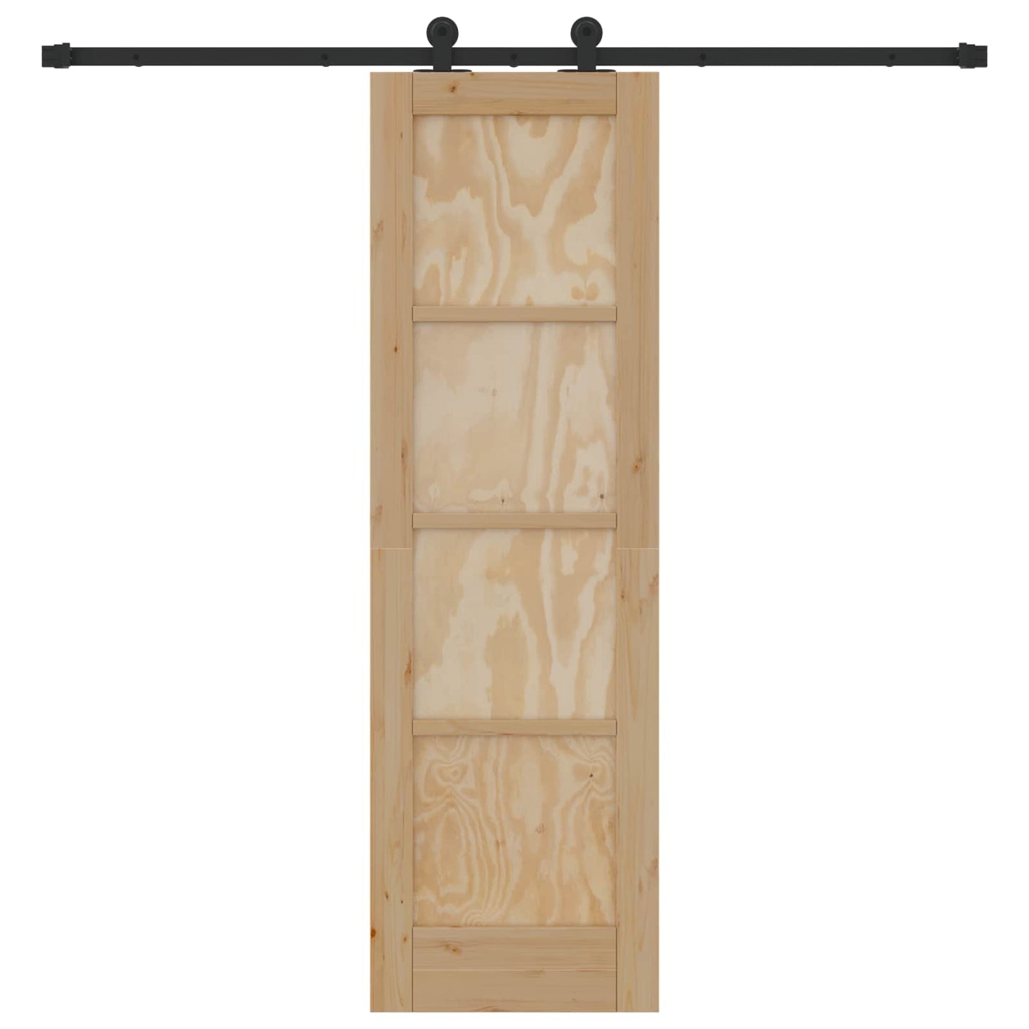 Skyvedør Naturlig og svart 61 x 198,5 cm Heltre furu