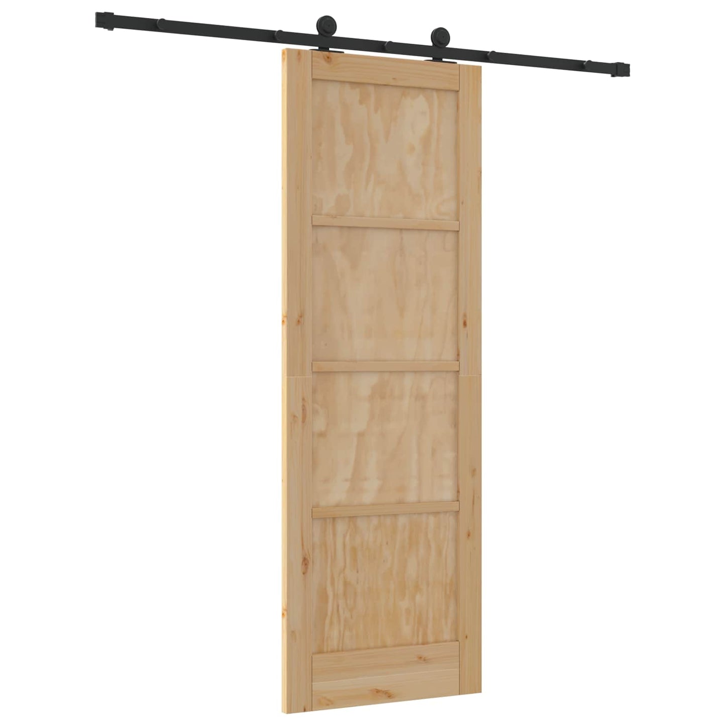 Skyvedør Naturlig og svart 73,5 x 211 cm Heltre furu