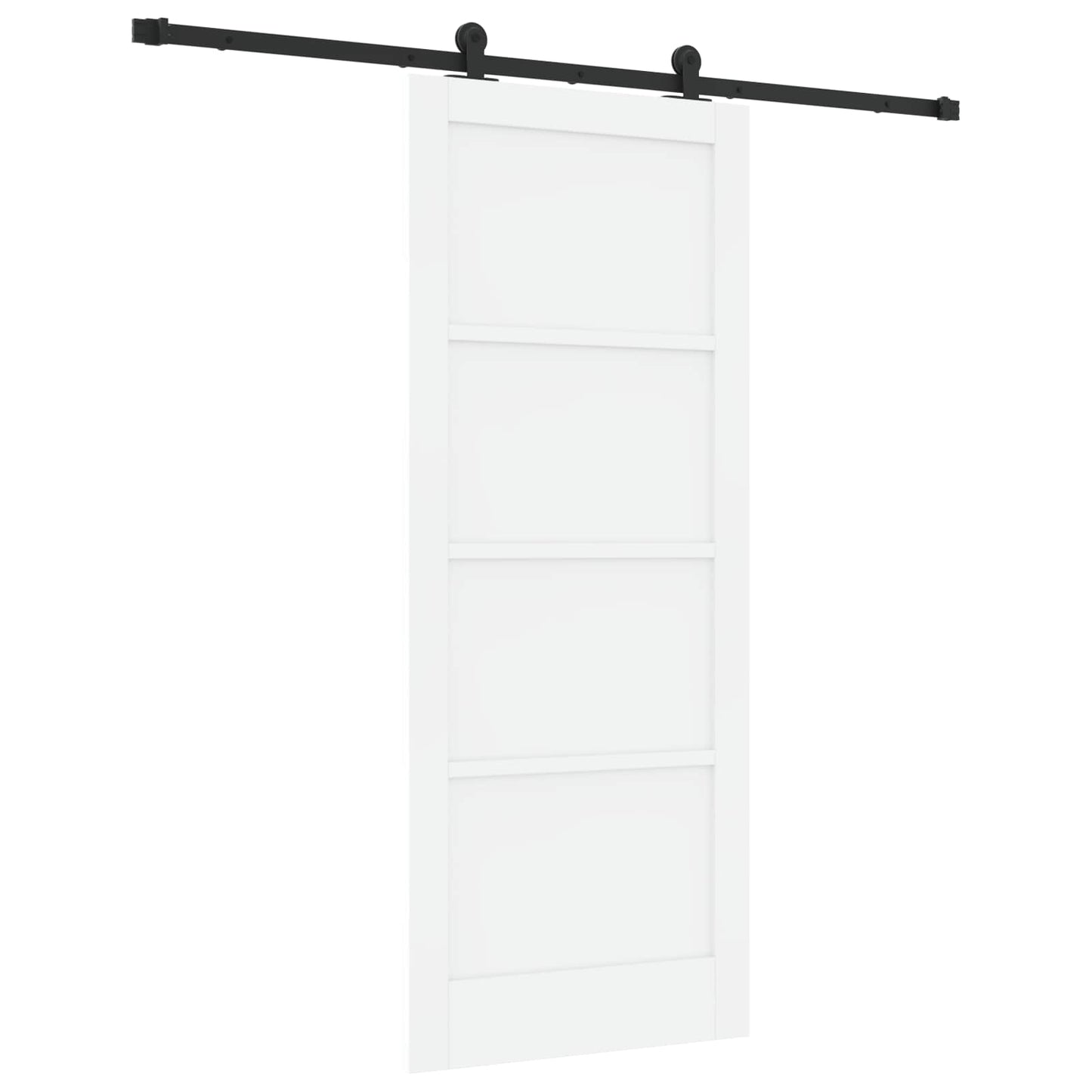 Skyvedør Hvit og svart 83 x 202 cm Heltre furu