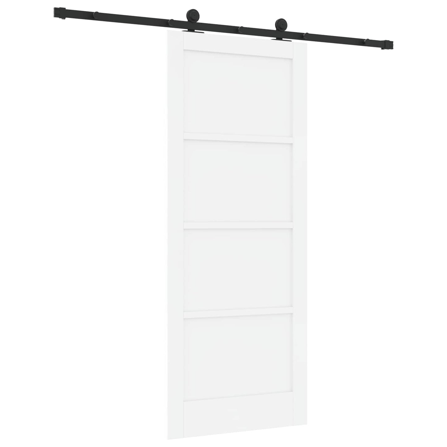 Skyvedør Hvit og svart 83 x 202 cm Heltre furu