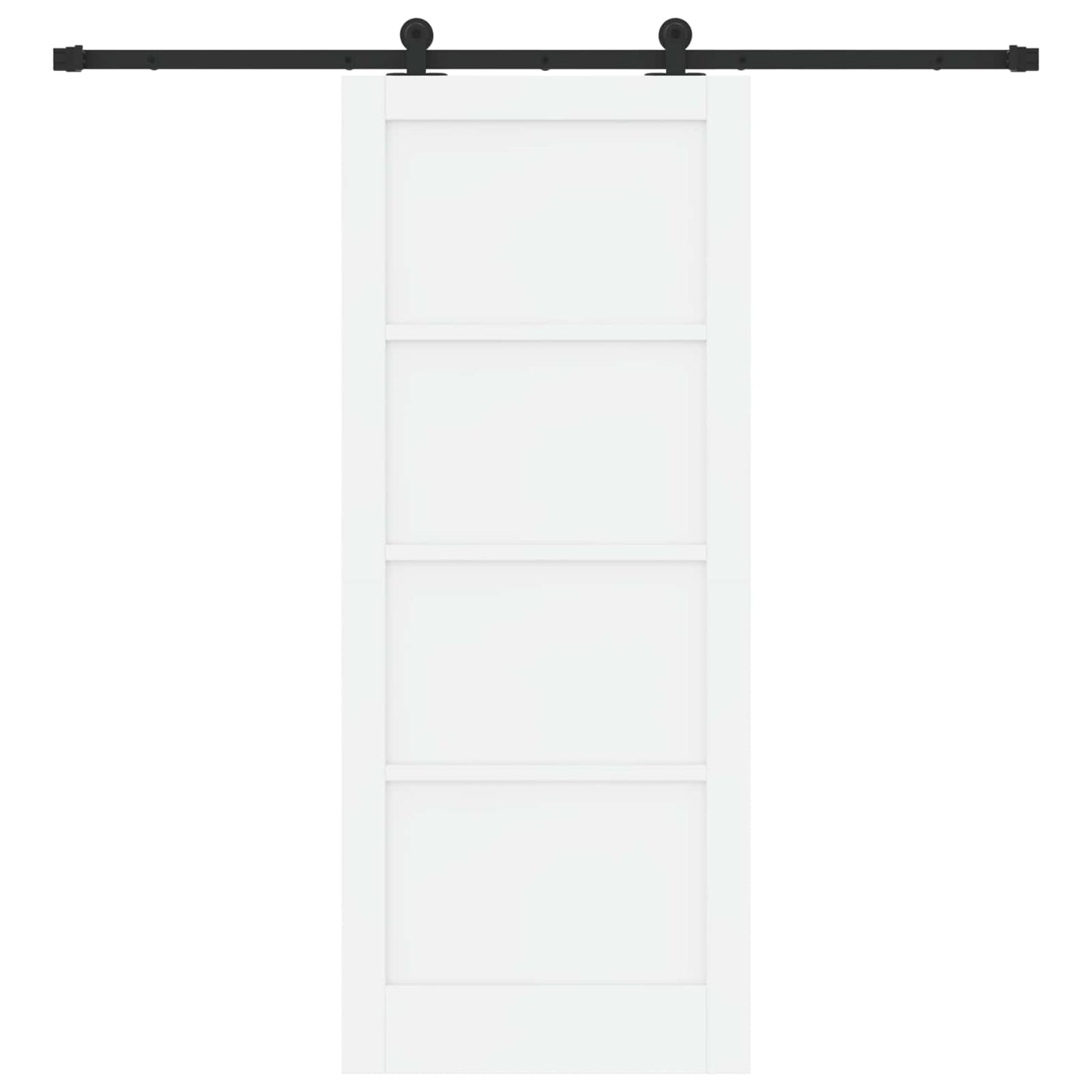 Skyvedør Hvit og svart 83 x 202 cm Heltre furu