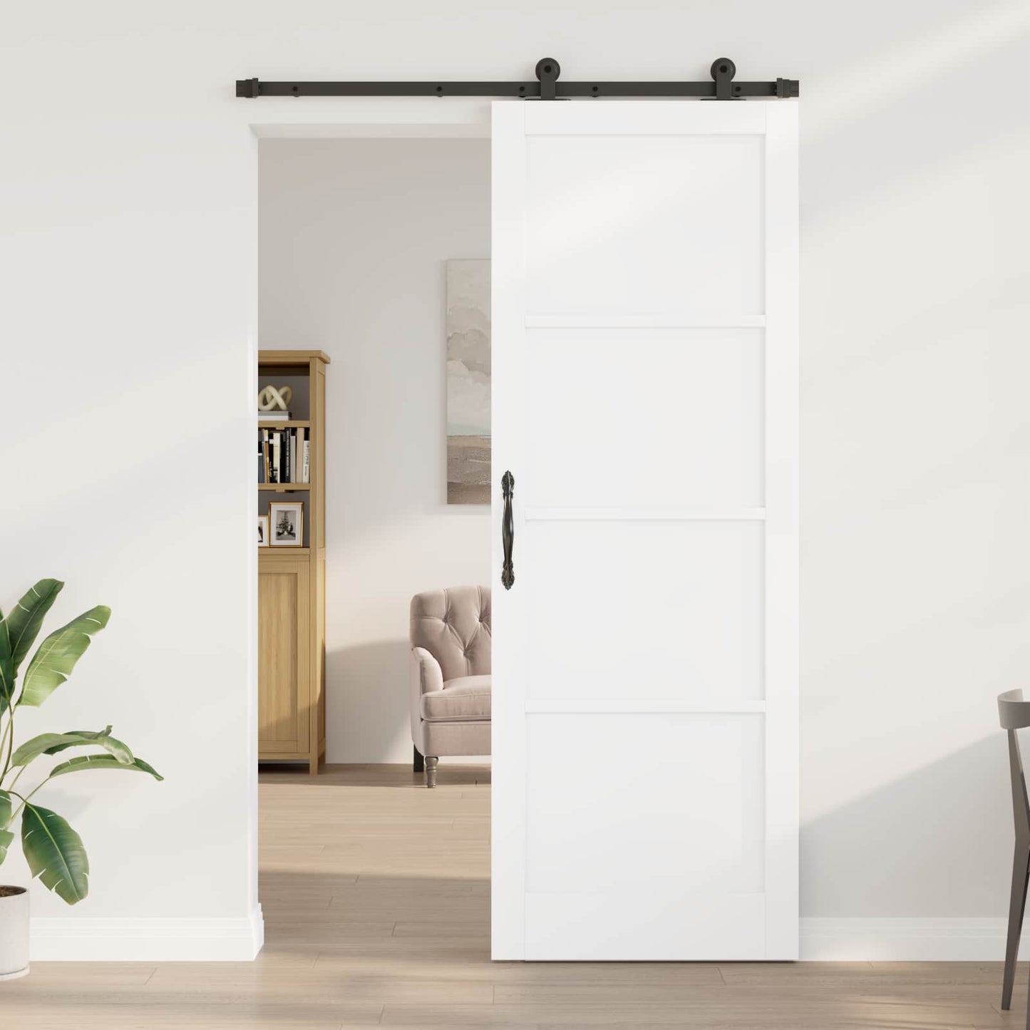 Skyvedør ORKDAL Hvit 83 x 232 cm Heltre furu