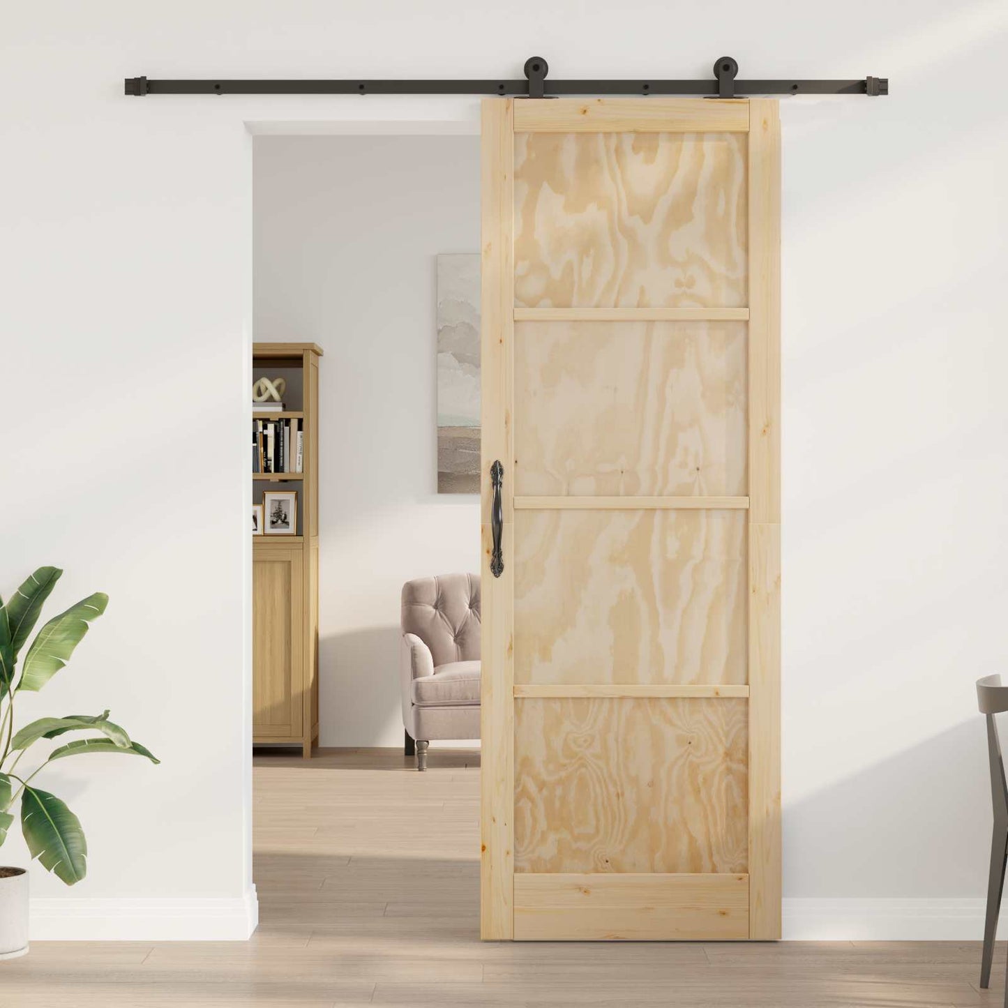 Skyvedør ORKDAL Naturlig 83 x 232 cm Heltre furu