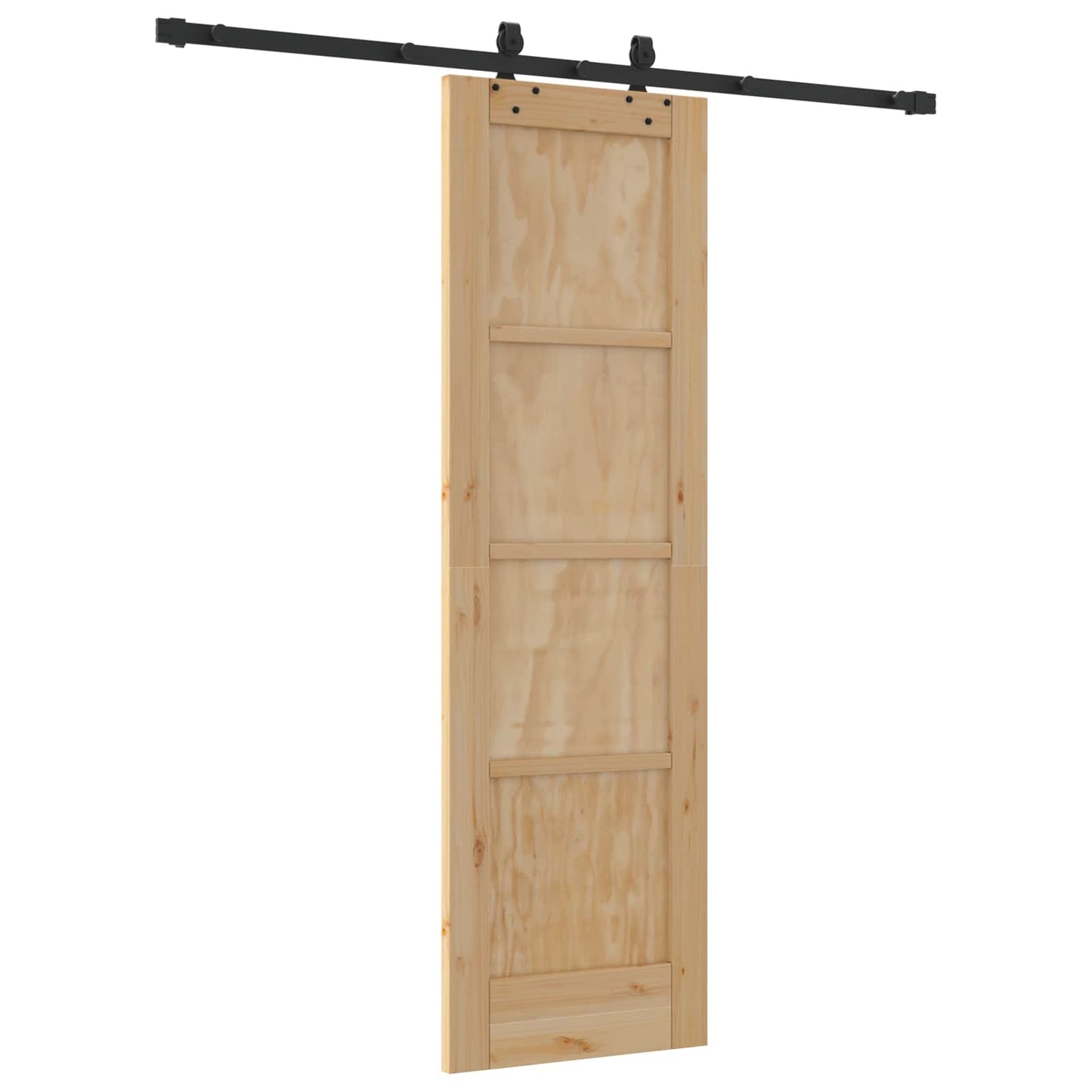 Skyvedør Naturlig og svart 61 x 198,5 cm Heltre furu