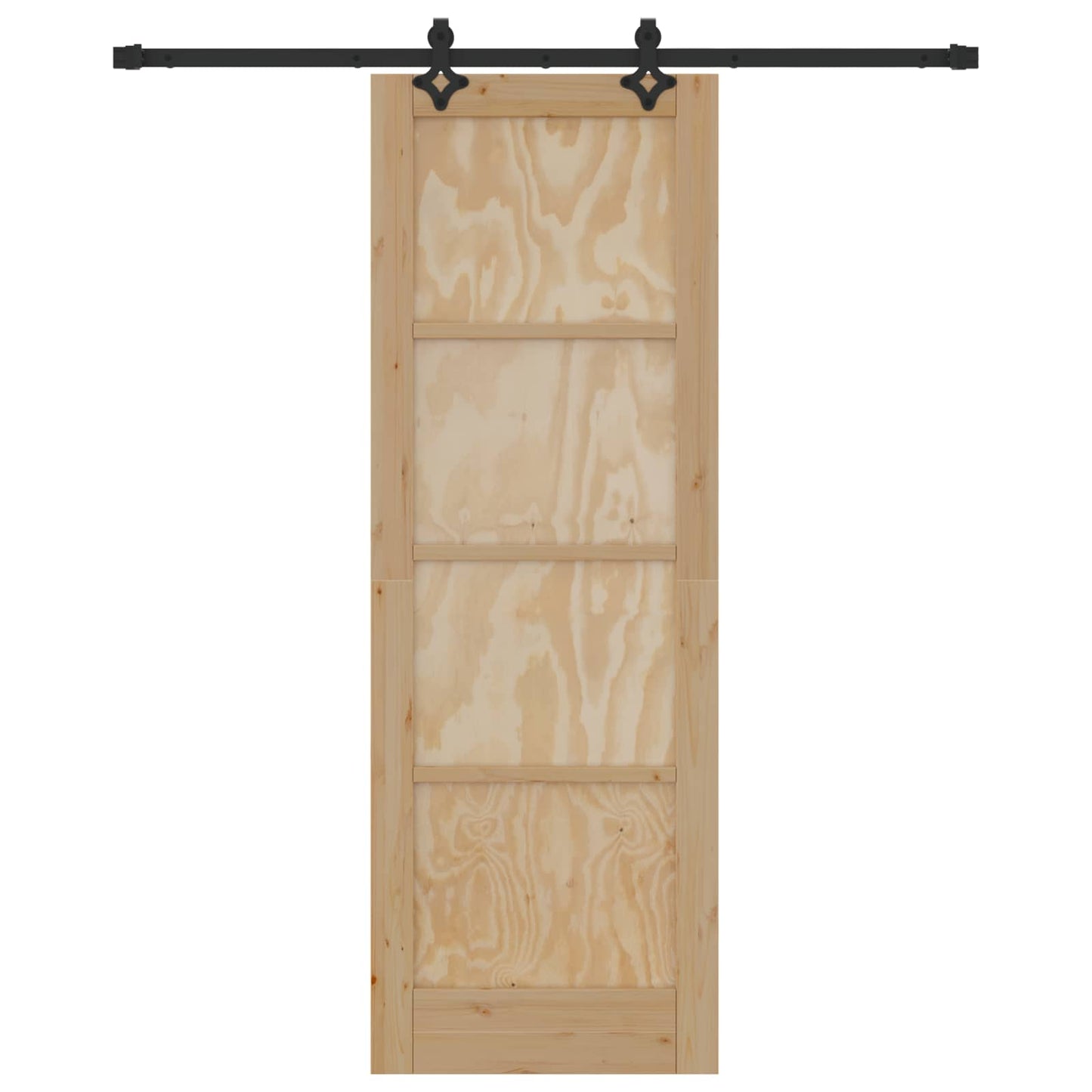 Skyvedør Naturlig og svart 73,5 x 211 cm Heltre furu