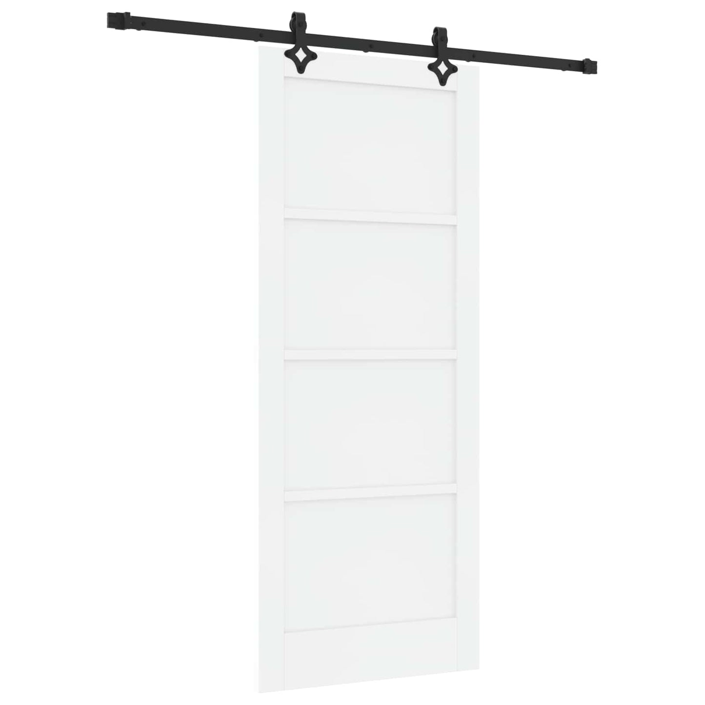 Skyvedør Hvit og svart 83 x 202 cm Heltre furu