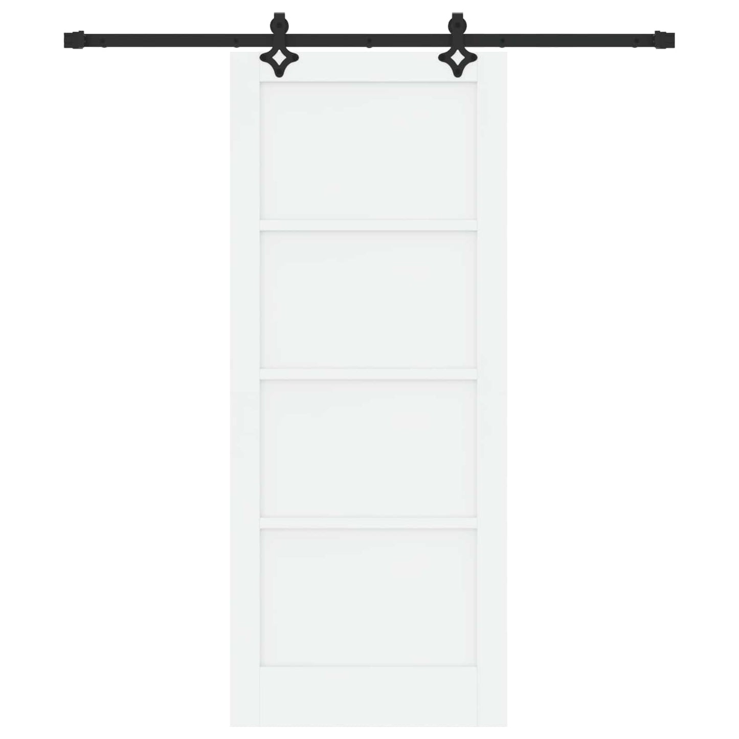 Skyvedør Hvit og svart 83 x 202 cm Heltre furu