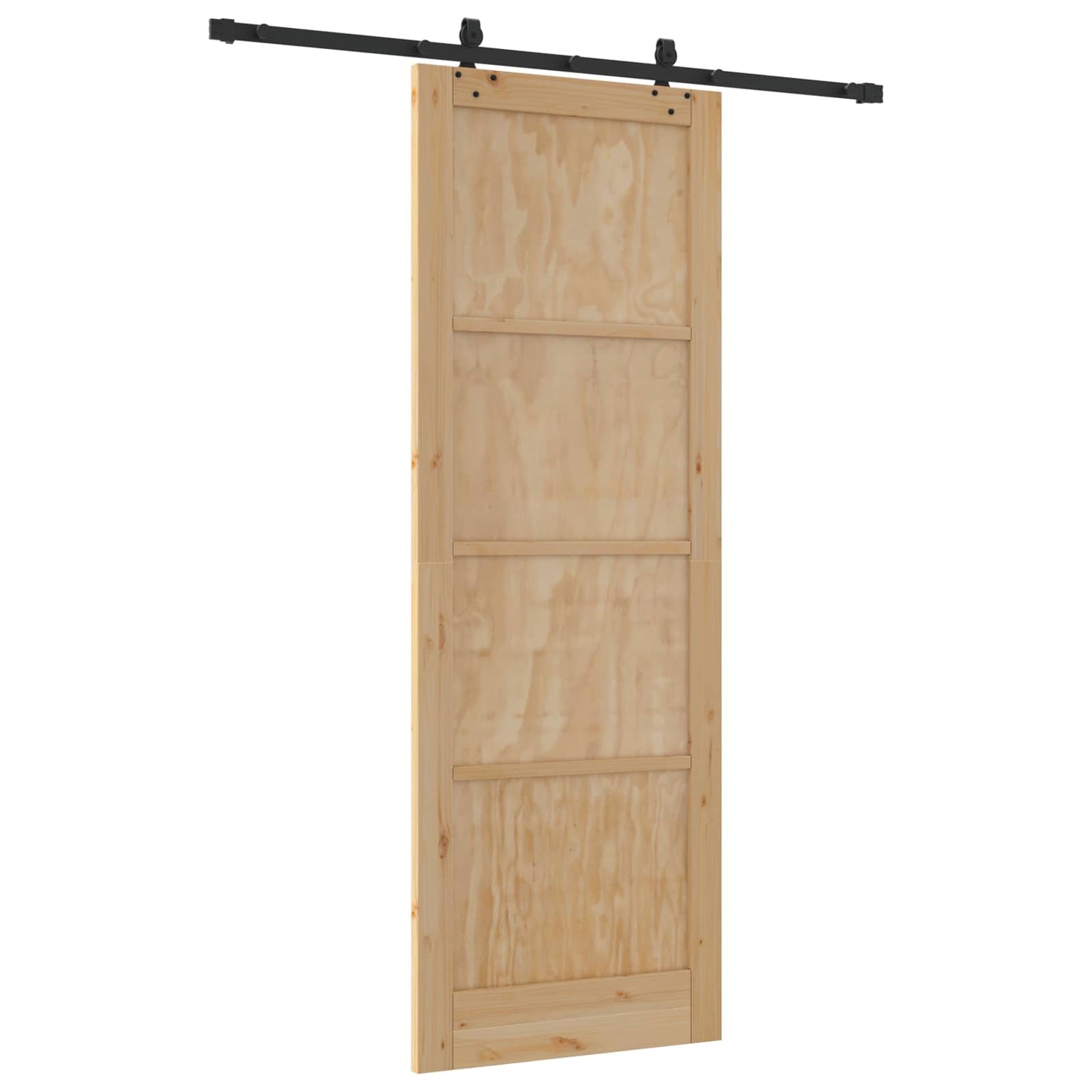 Skyvedør Naturlig og svart 83 x 232 cm Heltre furu