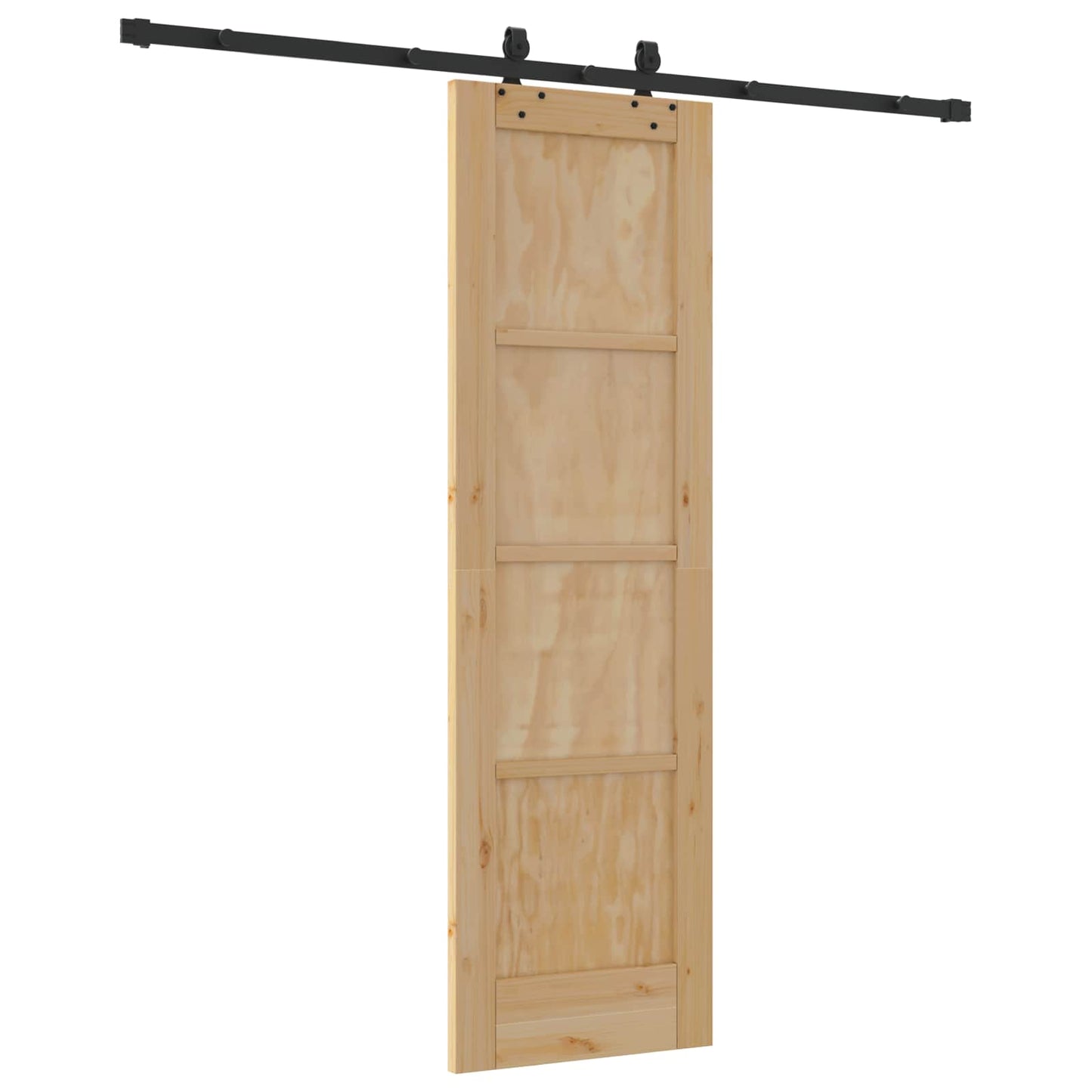 Skyvedør Naturlig og svart 61 x 198,5 cm Heltre furu