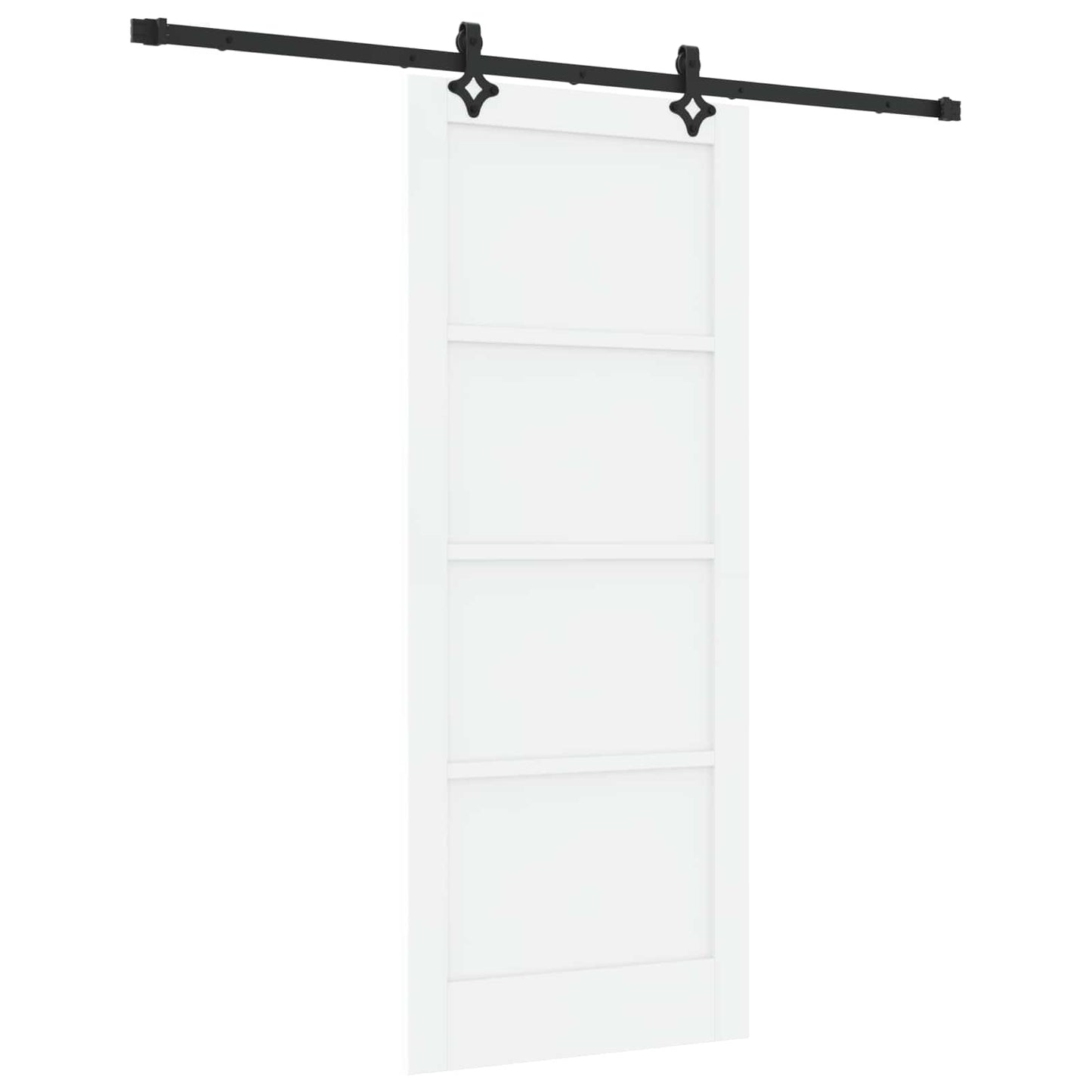 Skyvedør Hvit og svart 83 x 202 cm Heltre furu
