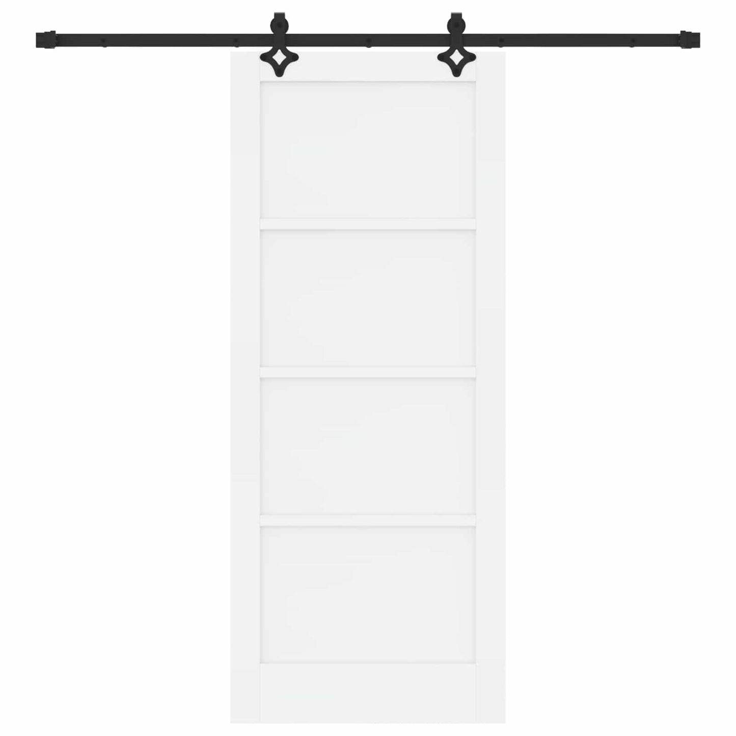 Skyvedør Hvit og svart 83 x 202 cm Heltre furu