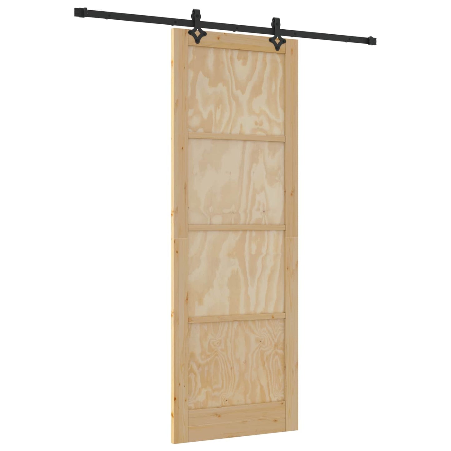 Skyvedør Naturlig og svart 83 x 232 cm Heltre furu