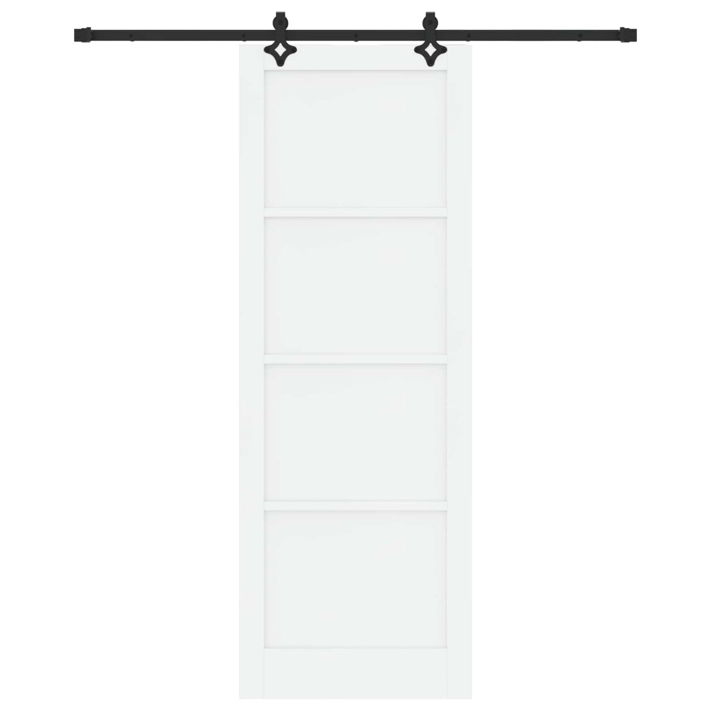 Skyvedør Hvit og svart 83 x 232 cm Heltre furu