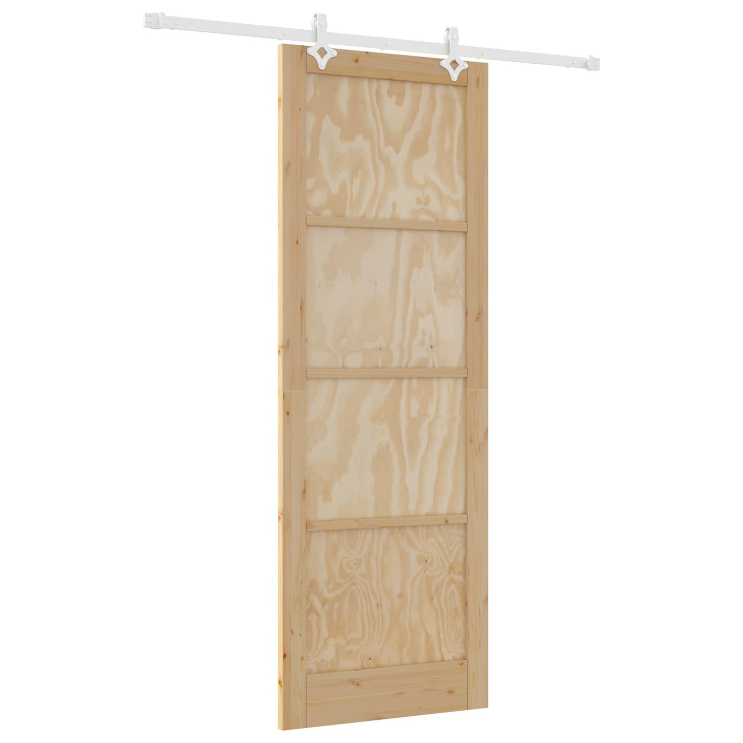 Skyvedør Naturlig og Hvit 83 x 232 cm Heltre furu
