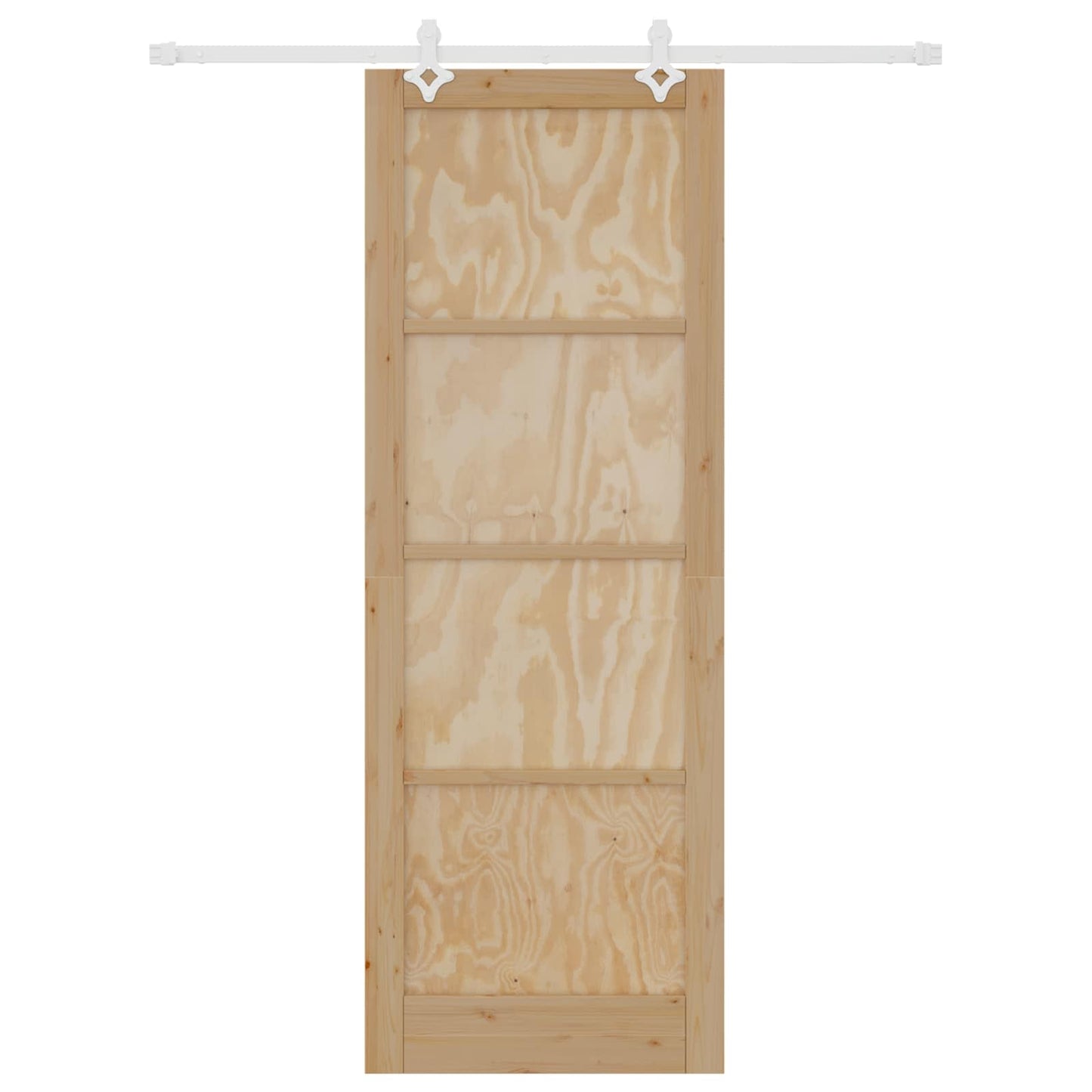 Skyvedør Naturlig og Hvit 83 x 232 cm Heltre furu