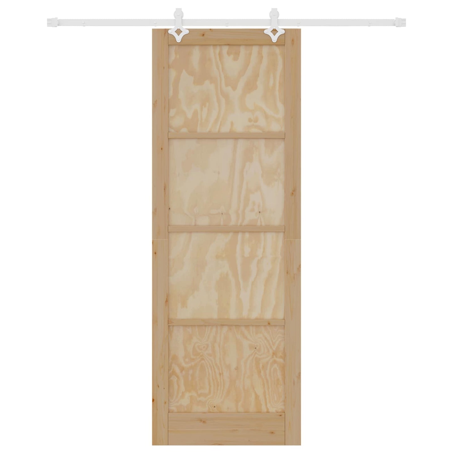 Skyvedør Naturlig og Hvit 83 x 232 cm Heltre furu