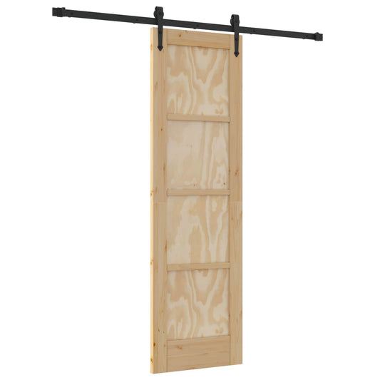 Skyvedør ORKDAL Naturlig og svart 61 x 198,5 cm Heltre furu