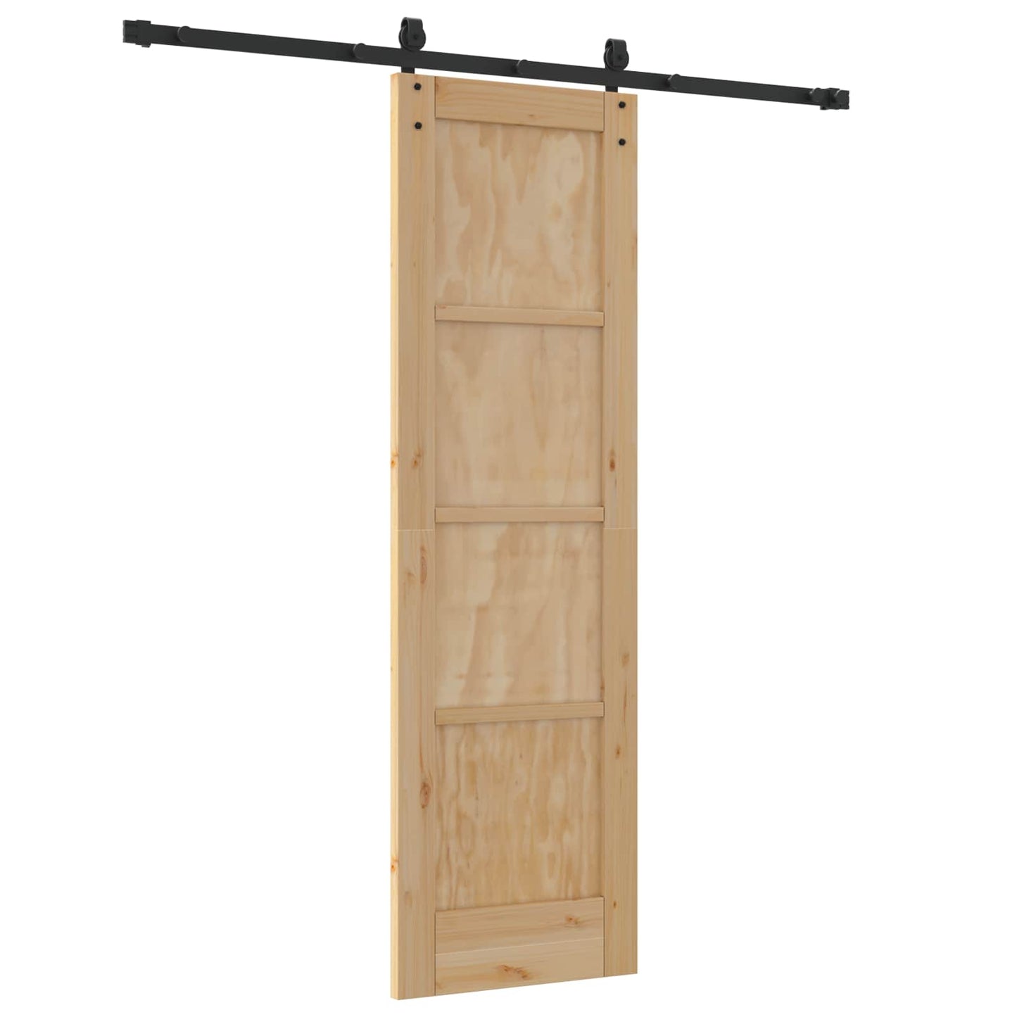 Skyvedør ORKDAL Naturlig og svart 61 x 198,5 cm Heltre furu