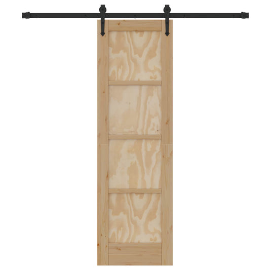 Skyvedør ORKDAL Naturlig og svart 61 x 198,5 cm Heltre furu