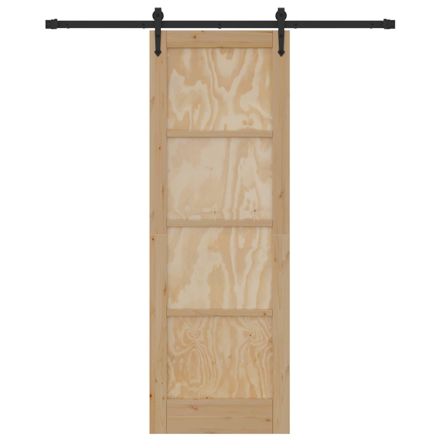 Skyvedør ORKDAL Naturlig og svart 73,5 x 211 cm Heltre furu