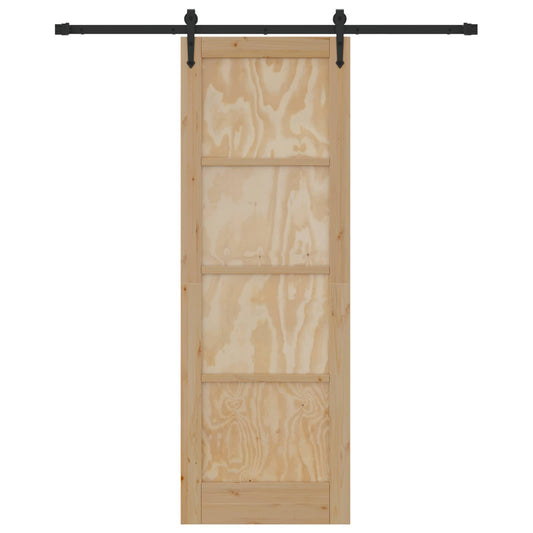 Skyvedør ORKDAL Naturlig og svart 73,5 x 211 cm Heltre furu