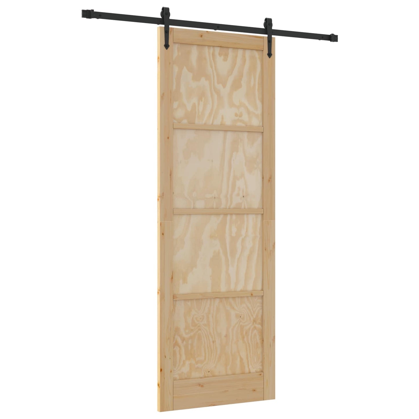 Skyvedør ORKDAL Naturlig og svart 83 x 232 cm Heltre furu