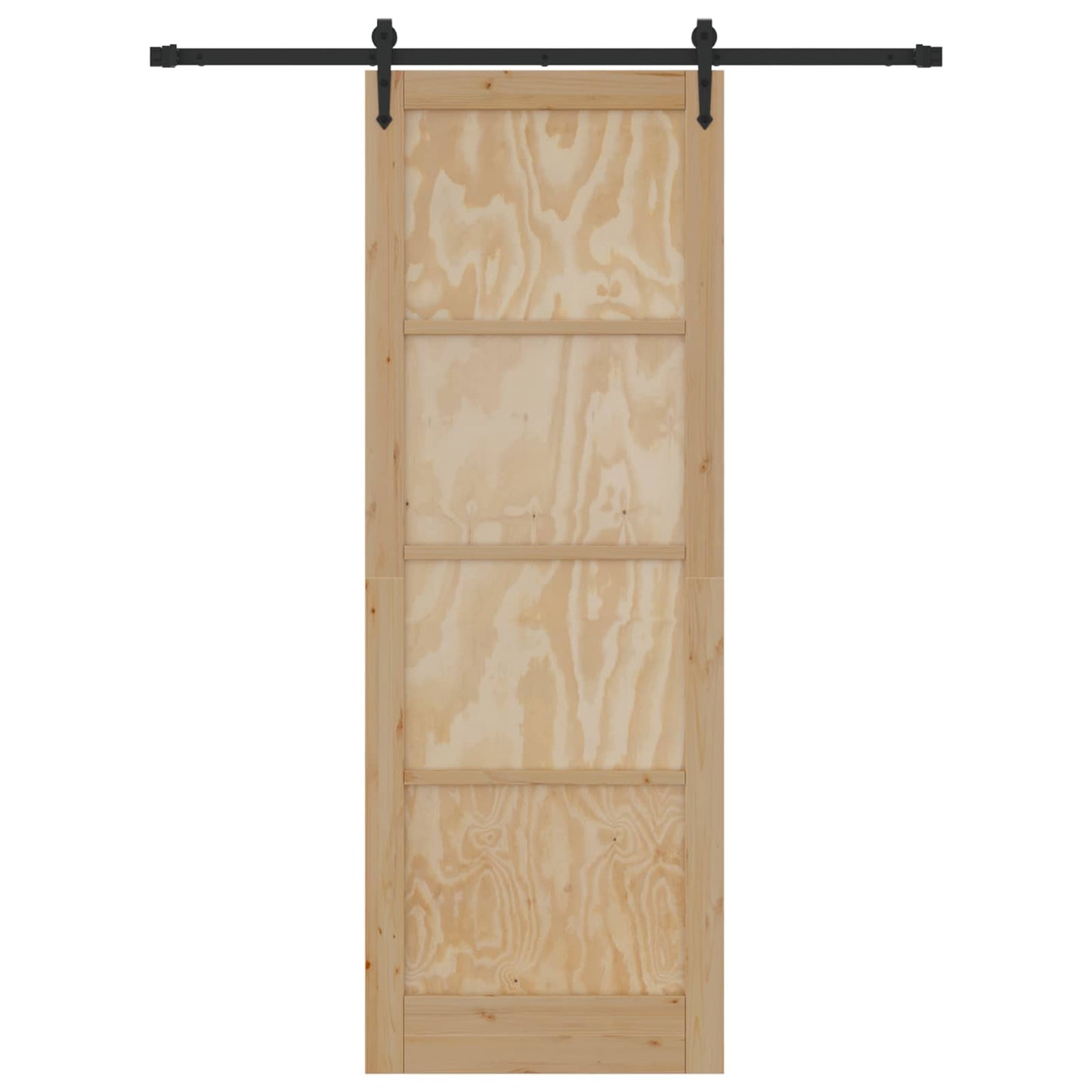 Skyvedør ORKDAL Naturlig og svart 83 x 232 cm Heltre furu