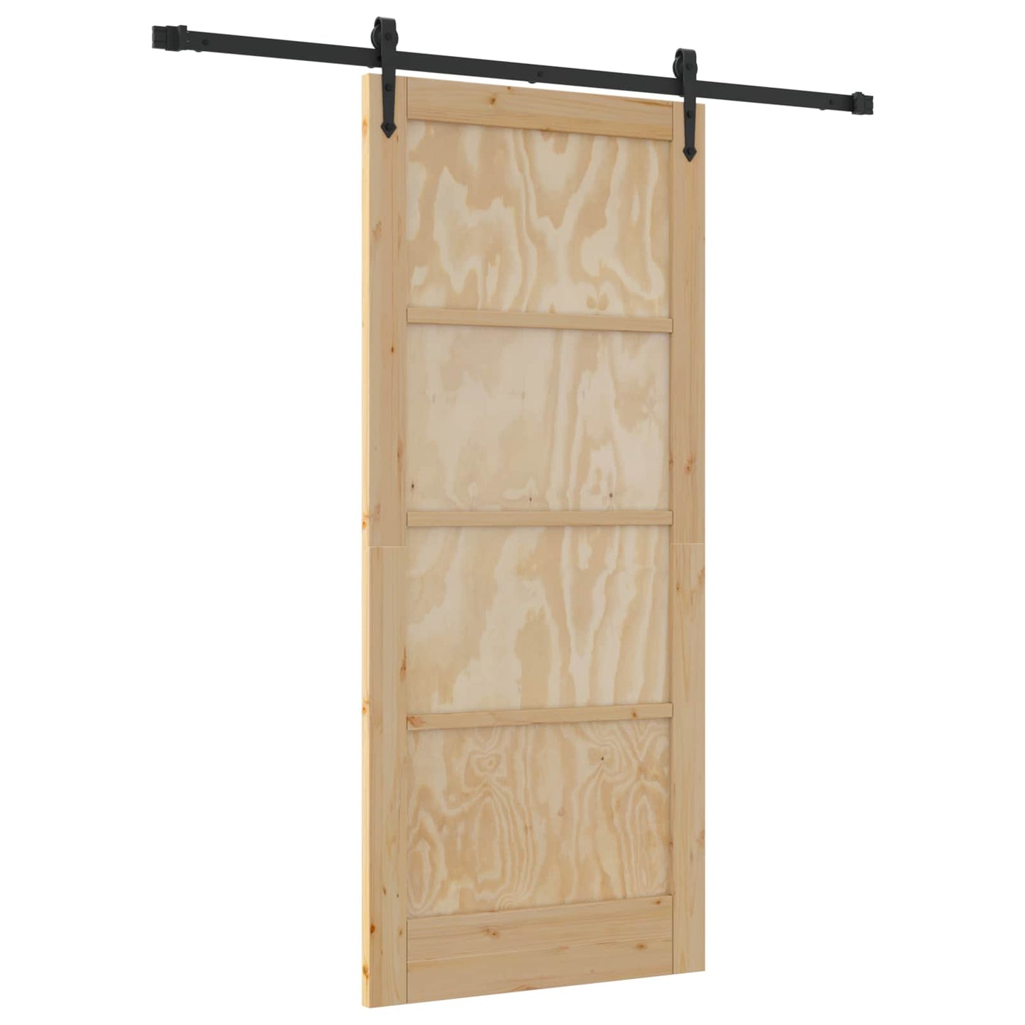 Skyvedør ORKDAL Naturlig og svart 86 x 198,5 cm Heltre furu