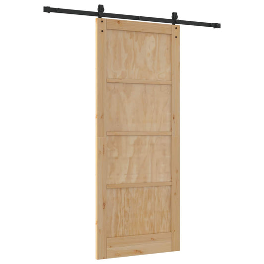Skyvedør ORKDAL Naturlig og svart 86 x 211 cm Heltre furu