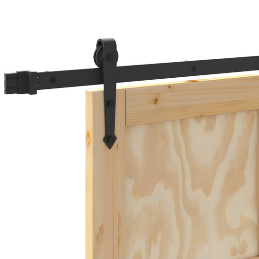 Skyvedør ORKDAL Naturlig og svart 61 x 198,5 cm Heltre furu