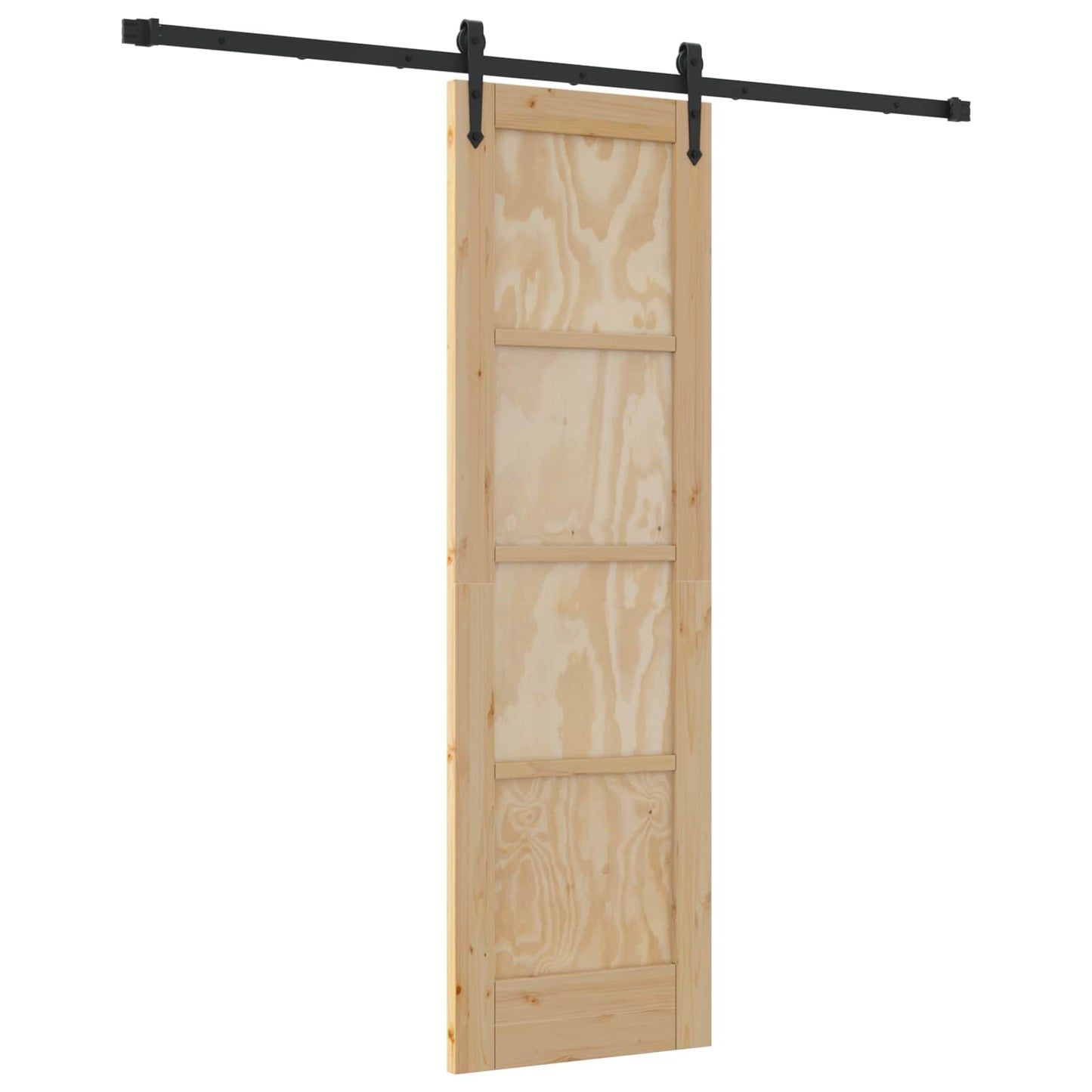 Skyvedør ORKDAL Naturlig og svart 61 x 198,5 cm Heltre furu